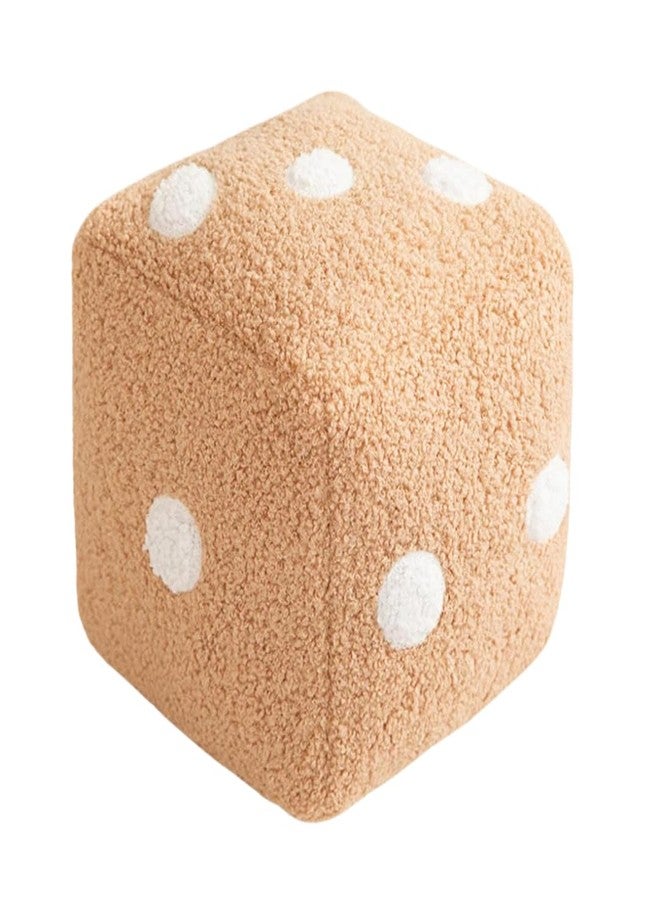 TechMax Solution Cute Brown DICE Plush Pillow Soft Toy